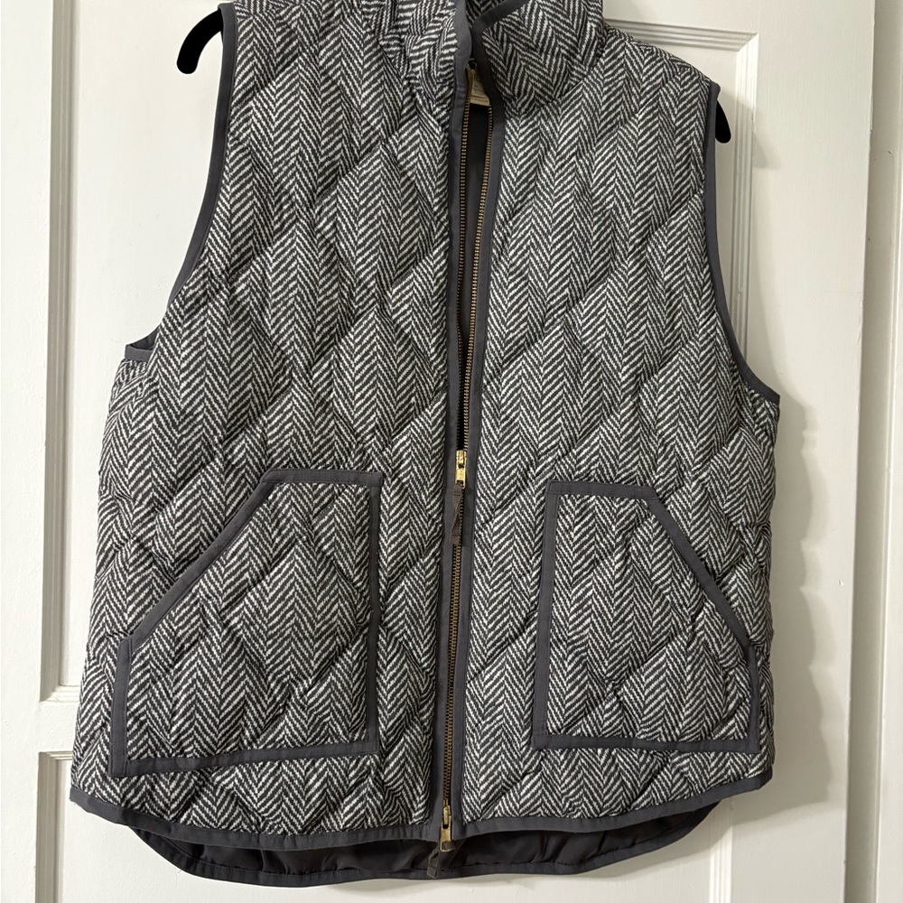 J.Crew Herringbone Quilted Vest
